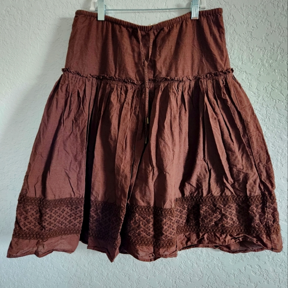 Tommy Hilfiger Cotton Eyelet Skirt